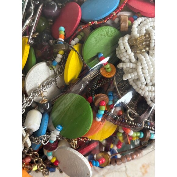 Mixed Jewelry Craft Scrap Bundle 2 lb 12oz Assorted Beads Charms & Findings For - Picture 9 of 10